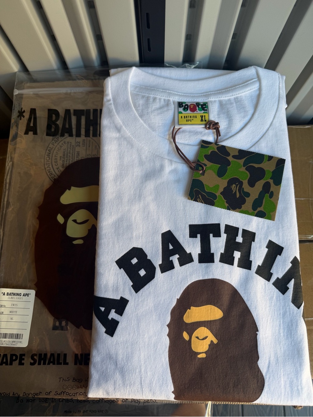 Bape college tee XL
